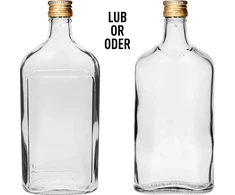 Browin 631414, 6x500ml, stiklinė plokščia butelis su užsukamu dangteliu, dangtelio spalva atsitiktinė