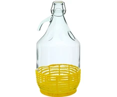 Browin Dama 640225, 5L stiklinis demidžonas su plastikiniu krepšiu, mechaninis uždarymas, vidinis skersmuo 2.8cm