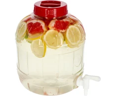 Browin Daugiafunkcis stiklainis su čiaupu 602508, 8L, be BPA, Ø100, 6 kabliukai, su dangteliu