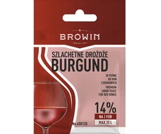 Browin vyno mielės 400120, 20 ml, iki 14% alkoholio, 5-25 L partija, skystas, raudonam vynui gaminti