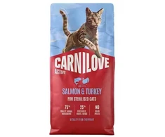 Carni Love Active Cat su lašiša ir kalakutiena Sterilised - sausas kačių maistas - 6kg