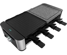 Cecotec elektrinis grilis Raclette Cheese&amp;Grilis 16000 3225, 1400W, 21x21cm, raklė, reguliuojama galia, nuimamos plokštės