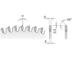 CMT PIŁA TARCZOWA HW D=250 F=32 Z=80 K=3,2/2,8 ... ALUMINIUM, LAMINAT.