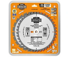 Pjovimo diskas medienai CMT Contractor; 160x2,2/1,4x20 mm; Z24/Z40/Z40; 15°; 3 vnt.