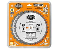 Pjovimo diskas medienai CMT Contractor; 305x2.6/1,8x30; Z40/Z60; 10°; 2 vnt.