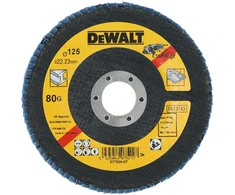 Dewalt Flap Disc DT3267-QZ 125 mm 80G Cirkonio oksidas, 10 vnt., T29, 0-15° ir 15-25° šlifavimui