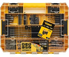 Grąžtas 85 vnt. rinkinys PH, PZ, TX antgaliai, grąžtai medienai, metalui ir betonui, didelis tvirtas dėklas, DEWALT [DT70762-QZ]