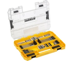 Grąžtas 85 vnt. rinkinys PH, PZ, TX antgaliai, grąžtai medienai, metalui ir betonui, didelis tvirtas dėklas, DEWALT [DT70762-QZ]