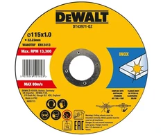 Dewalt Abrazyvinis diskas 115x1,0x22,2 INOX 10 vnt, plokščias, PUSH