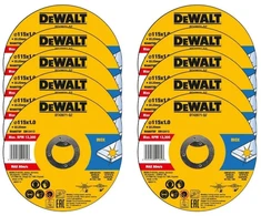 Dewalt Abrazyvinis diskas 115x1,0x22,2 INOX 10 vnt, plokščias, PUSH