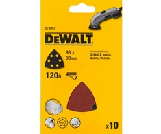 Dewalt Arkusze ścierne delta na rzep, 93x93mm, ziarno 120, 10 vnt.