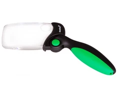 Didinamasis stiklas su LED Zeno Read ZR14 2x L74069 LEVENHUK