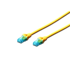 Assmann Electronic DIGITUS CAT 5e U-UTP patch kabelis PVC AWG 26/7 ilgis 5 m geltona spalva
