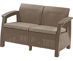 Keter Allibert Sofa ogrodowa CORFU LOVE SEAT cappuccino