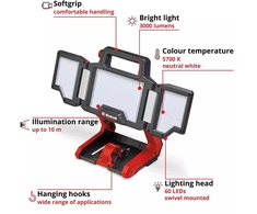 Einhell Akumuliatorinė Lempa TP-CL 18/3000 Li Set - Solo, 18V, 60 LED, 3000 Lm, 10m, 5700 K, stovas 85-170 cm