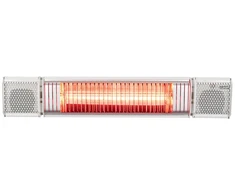 Elektrinis infraraudonųjų spindulių terasos šildytuvas su Bluetooth kolonėlėmis ir LED apšvietimu 2000W IP65 Heat and Beat Baltas Eurom