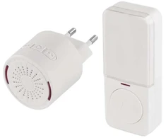Emos Bevielis durų skambutis P5734, P5734, 150 m, 10 melodijų, 85 dB, IP56, 230 V AC, automatinis poravimas