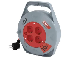Emos Ilginimo ritė P19510, 10 m, 4 lizdai, 230 V, 10 A, PVC, IP20, H05VV-F3G, šiluminis saugiklis
