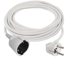 Emos Ilgintuvas P0125R, 5 m, 1x2P+PE SCHUKO, balta, PVC, 1 vnt, 3 680 W, vaikų apsauga