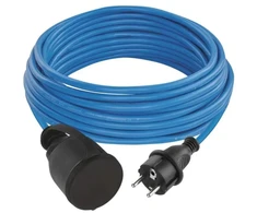 Emos Ilgintuvas P01510W, 10 m, mėlyna, 250 V, 16 A, 1 lizdas, IP44, PVC, vaikų apsauga