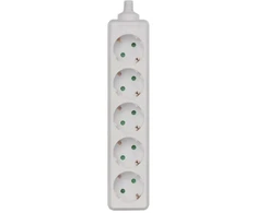 Emos Ilgintuvas P0520, 5×2P+PE, IP20, 3680W, baltas, vaikų apsauga