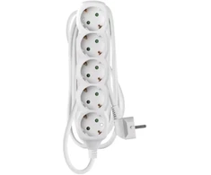 Emos Ilgintuvas P0523R, 3m, 5×2P+PE VOKIŠKAS, PVC, 3680W, vaikų apsauga