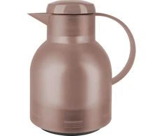 Emsa SAMBA Isolierkanne, 1 Liter (dunkelbraun/transparent, QUICK PRESS Verschluss)