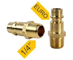 EURO jungtis su išoriniu sriegiu 1/4 colio (2 vnt.) „Powerplus“