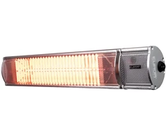 Eurom Golden 1800 Comfort RC infraraudonųjų spindulių terasos šildytuvas laukui 1800W IP65 nuotolinis valdymas montuojamas ant sienos iki 20m2 sidabrinė