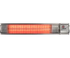 Eurom Golden 2200 Comfort RCD infraraudonųjų spindulių terasos šildytuvas laukui 2200W IP65 nuotolinis valdymas montuojamas ant sienos iki 25m2 sidabrinė