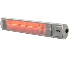 Eurom Golden 2200 Comfort RCD infraraudonųjų spindulių terasos šildytuvas laukui 2200W IP65 nuotolinis valdymas montuojamas ant sienos iki 25m2 sidabrinė