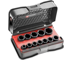 rinkinys 12vnt trumpi smūginiai lizdai 1/2", 6 taškų, 10-27 mm, Facom [NSS.J12PB]