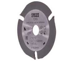 Faster Tools Pjūklo diskas medienai, tinkui, akytam betonui Ø125x22.23m Greitesni įrankiai