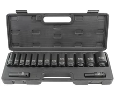 Forsage Gilaus smūgio antgalių rinkinys 1/2'' 15 vnt. (6 briaunų) (10-36mm)
