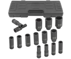 Forsage Gilaus smūgio antgalių rinkinys 1/2'' 15 vnt. (6 briaunų) (10-36mm)