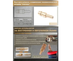 Forsage Greita jungtis su "eglutės" profiliu 10mm (žalvaris)