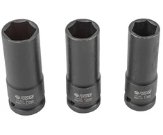 Forsage Plonasienių smūginių galvučių rinkinys 1/2'' (šešiabriaunis) 3 vnt. (17, 19, 21 mm)