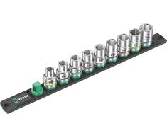 Wera Nuss-Magnetleiste C 4 Zyklop Steckschlüsseleinsatz-Satz 1/2" (juodas/grün, 9?teilig)