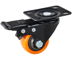 Geko 4 pasukamų ratukų rinkinys 40mm 40kg – 2 ratukai su stabdžiu, 2 be stabdžio (16) (5903418305543)