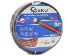Geko sodo žarna WZMACNIANY Juodas&amp;Raudonas 1/2'' 20M (1) G73692 GEKO
