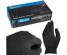 Geko SOLID GRIP nitrilo pirštinės, 50 vnt., M dydis, juodos (10)