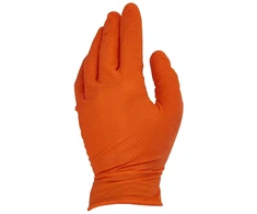 Geko Nitrilinės pirštinės SOLID GRIP 50 vnt. dydis S oranžinės (10)
