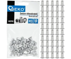 Geko Aliuminio kniedžių veržlių rinkinys M3 0,5-1,5 50 vnt. (300)