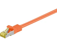 Goobay Wentronic goobay - Komutacinis kabelis - RJ-45 (M) iki RJ-45 (M) - 10,0m - SFTP, PiMF -Cat.7 neapdorotas kabelis - Be halogenų, formos - Oranžinis (91642)