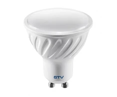 GTV LED lemputė, A-G, SMD 2835, 4000K, GU10, 7,0W, AC180-250V, 50-60Hz, 120°, 550lm, 61mA