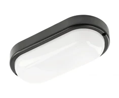 GTV KODO Ducted Luminaire, LED, 12W, 1080lm, 4000K, AC180-250V, IP54, IK08, Oval, Juodas