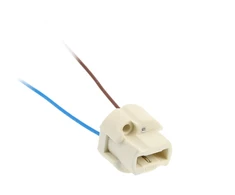 GTV G9 lizdas su kabeliu, AC220-240V, maks.100W, 2x0,5mm2, 12cm, baltas