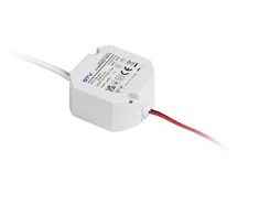 GTV LED power supply box 24V,15W, input 220-240VAC, IP20, dim. 50x50x25mm with 200mm wires