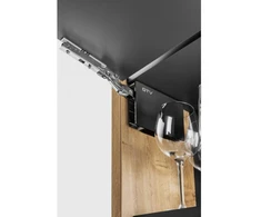 GTV HORIZON lift, front height 400-650 mm, front weight 8-12 kg, force 2500-5200, juodas