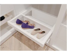 GTV Metal drawer Elite for shoes 900 mm with soft closing, baltas